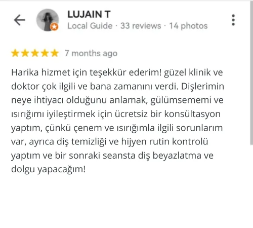 Tedaviler 7 Dentaneva kliniğinde estetik tedavi sonrası hasta tavsiyesi