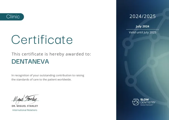 SD-Certificate Dentaneva Certificat Slow Dentistry®